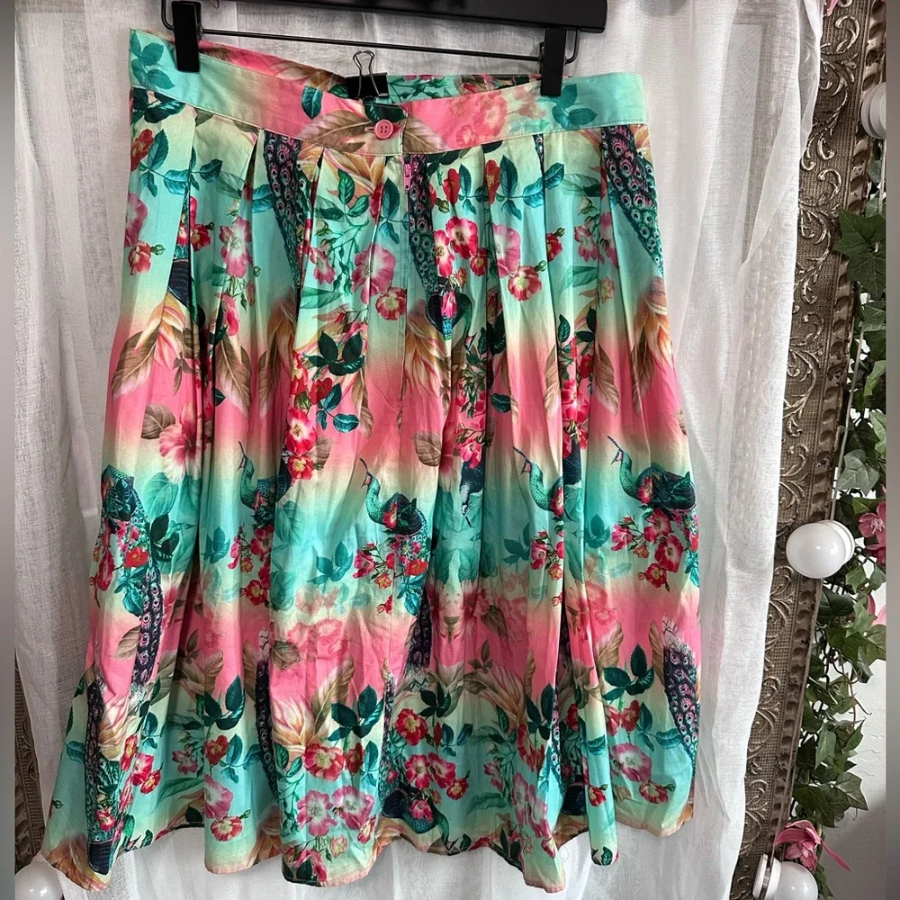 Hell Bunny Peacock skirt L - Picture 3 of 7